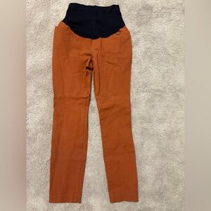 Old Navy Maternity Rust Orange Full Panel Pixie Pant